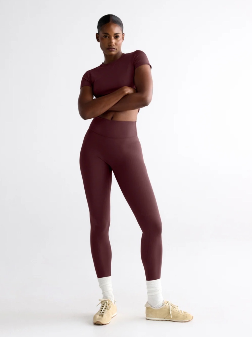 Adanola Ultimate Leggings Mulberry Sweat Wicking Seamless Bottoms Yoga Workout